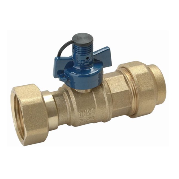 WATER METER VALVE_Ball Straight Water Meter valve For PE Piping_Art.TS 919