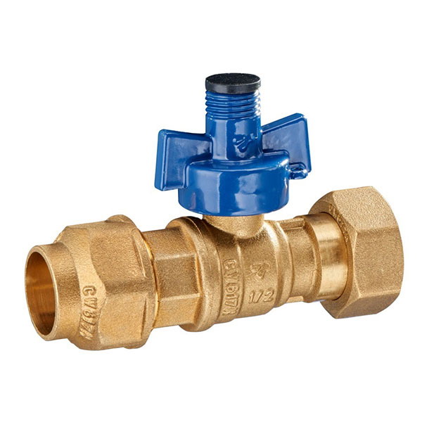 WATER METER VALVE_Lockable watermeter valve with compression fitting_Art.TS 2919