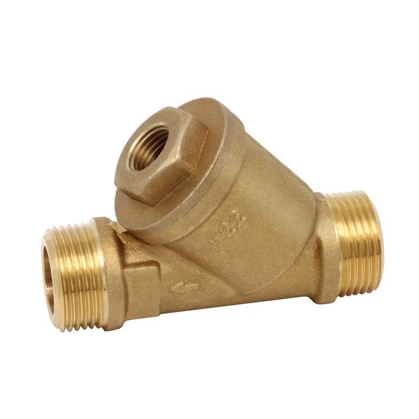  OTHER VALVES_Brass Y type Filter Valve with Hole Male/Male_Art.TS 2522F